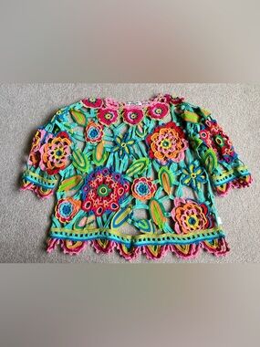 Michael Simon L XL XXL one size Open crochet sweater Cover
